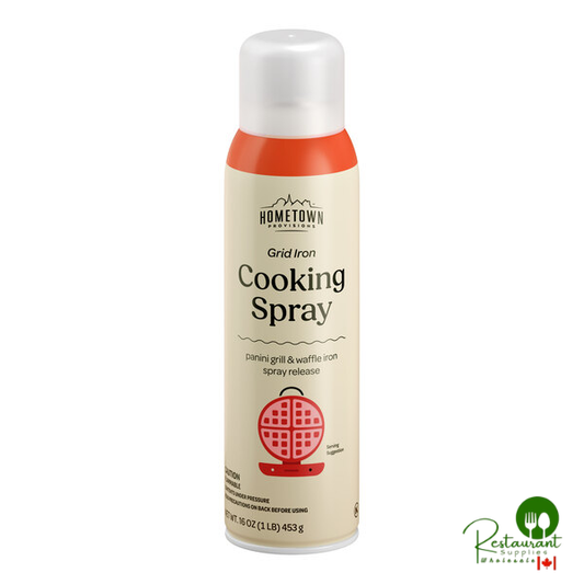 Hometown Provisions Grid Iron Panini Grill and Waffle Iron Release Spray 16 oz. - 6/Case