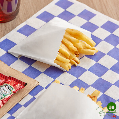 Bagcraft 4 1/2" x 3 1/2" White Grease-Resistant French Fry Bag - 2,000/Case