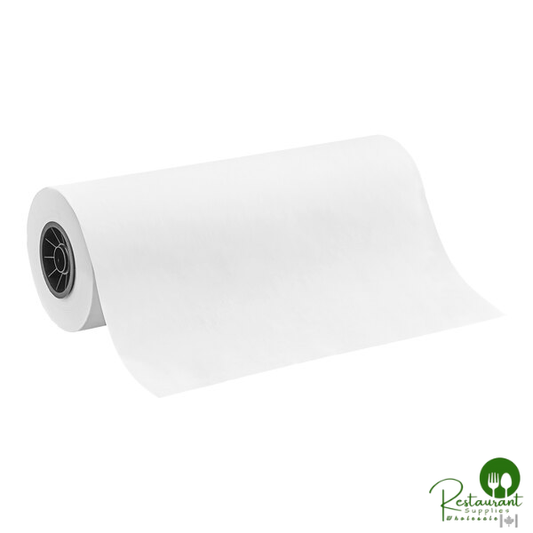 18" x 700' 40 lb. White Butcher Paper Roll By Prime