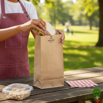 Duro 8 lb. Natural Kraft Paper Bag - 500/Bundle