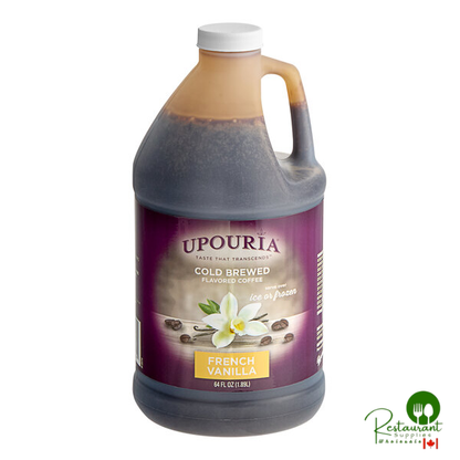 UPOURIA® French Vanilla Cold Brew Frozen Coffee Concentrate 1/2 Gallon - 6/Case