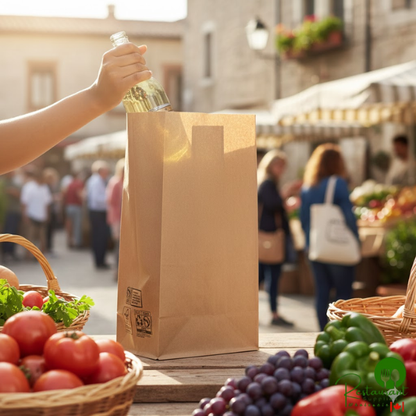 Duro 20 lb. Natural Kraft Paper Bag - 500/Bundle