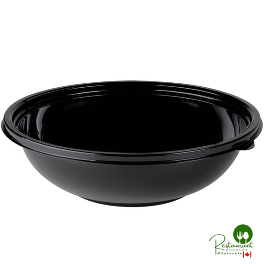 Sabert 93064A50 FreshPack 64 oz. Black Round Shallow Bowl - 50/Case | Canada