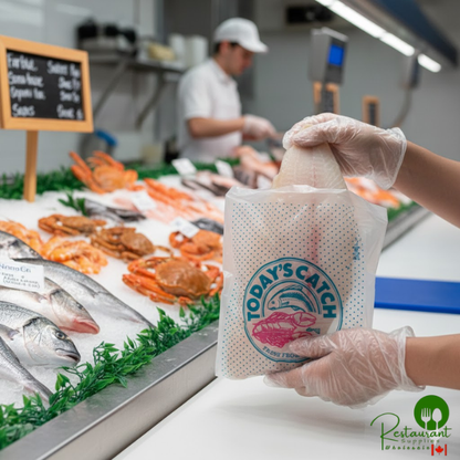 Seafood Bag 7" x 4" x 14" "Today's Catch" Design - 1,000/Case