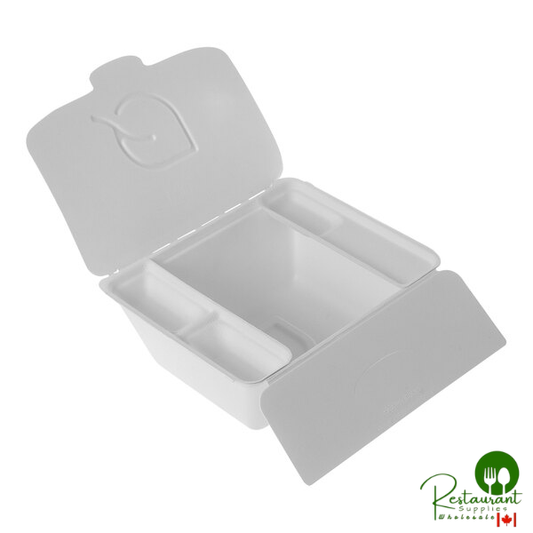 Eco-Products Vanguard Folia 84 oz. Compostable Fiber Lid Container - 150/Case
