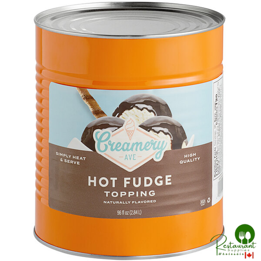 Creamery Ave. Hot Fudge Dessert / Sundae Topping #10 Can - 6/Case