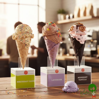 The Konery Lavender Waffle Cones - 144/Case