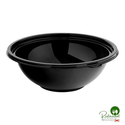 48 oz. Black PET Plastic Round Catering / Serving Bowl By Prime - 50/Case