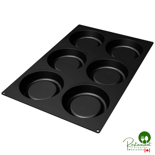 Silikomart SQ031 6 Compartment Tart Silicone Baking Mold - 6 3/8" x 6 3/8" x 1 1/2" Cavities