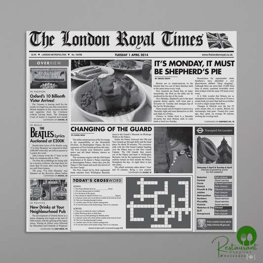GET Enterprises 4-TN1000 White 12" x 12" London Newsprint Liner - 1,000/Case