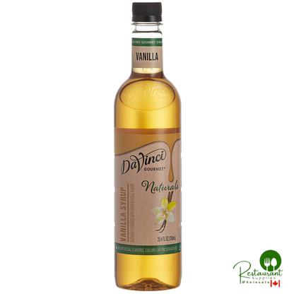 DaVinci Gourmet All-Natural Vanilla Flavoring Syrup 750 mL - 4/Case