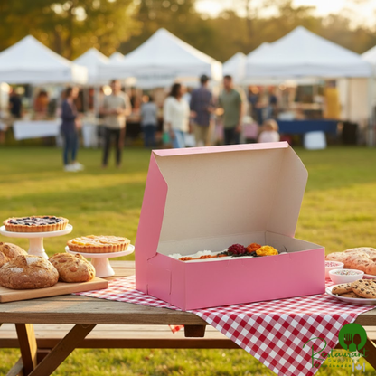 Southern Champion 14" x 10" x 4" Pink Cake / Bakery Box - 100/Case