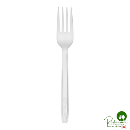 Eco-Products 6" White Compostable PLA Plastic Dispensable Fork for Cutlerease Dispensers - 960/Case