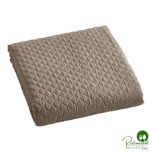 Hospitality Radiance 108" x 94" King Size Truffle 100% Polyester Diamond Quilt Coverlet - 4/Case
