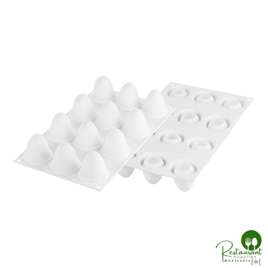 Silikomart Egg 12 Compartment Egg Silicone Baking Mold - 1 5/16" x 1 7/8" Cavities CURVE EGG30