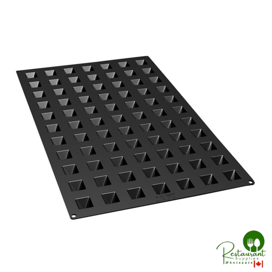 Silikomart SQ046 77 Compartment Mini Pyramids Silicone Baking Mold - 1" x 1" x 1" Cavities