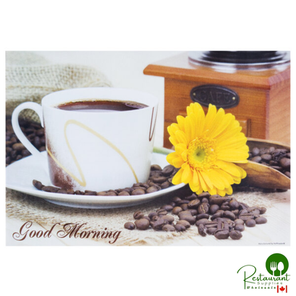Hoffmaster 311118 10" x 14" Good Morning Paper Placemat - 1,000/Case