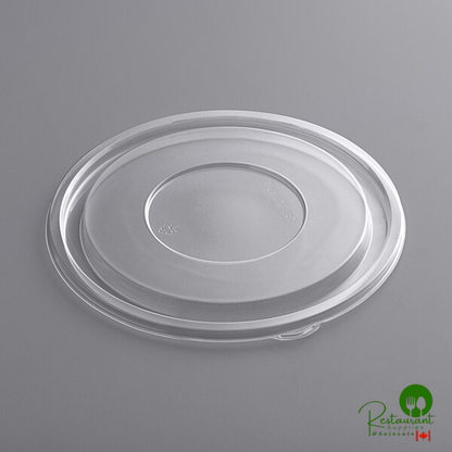 Clear PET Plastic Flat Lid for 24W, 32W, and 48 oz. Round Bowls By Prime - 50/Case