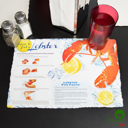 Hoffmaster 311128 10" x 14" Lobster Design Paper Placemat - 1,000/Case
