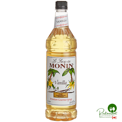 Monin Premium Vanilla Flavoring Syrup 1 Liter - 4/Case