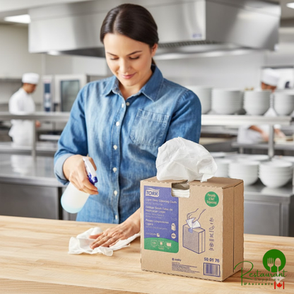 Tork 8 1/4" x 16 1/8" White Light-Duty Wiper W24 500176 - 1,200/Case