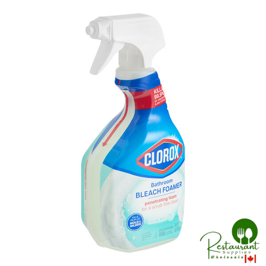 Clorox CLO30614 30 oz. Ocean Mist Scent Foaming Bleach Bathroom Cleaner - 9/Case