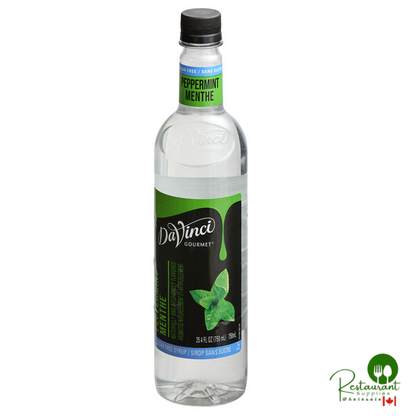DaVinci Gourmet Sugar-Free Peppermint Flavoring Syrup 750 mL - 4/Case