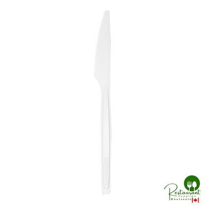 Eco-Products 6" White Compostable PLA Plastic Dispensable Knife for Cutlerease Dispensers - 960/Case