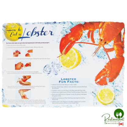 Hoffmaster 311128 10" x 14" Lobster Design Paper Placemat - 1,000/Case