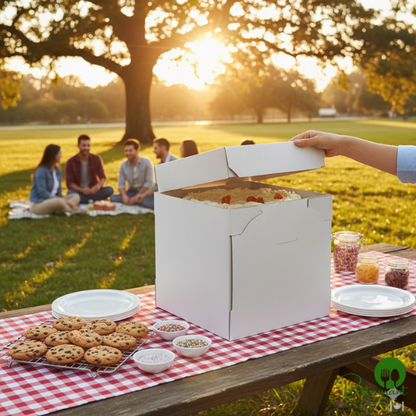 Southern Champion 12" x 12" x 12" White Cake / Bakery Box with Window - 12/Case