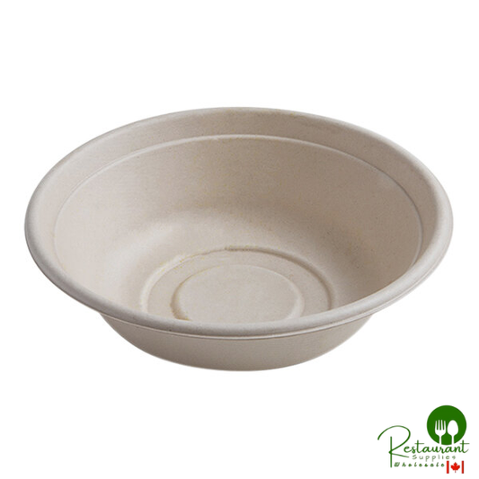 Fineline 43RB32 Conserveware 32 oz. Tan Bagasse Round Bowl - 300/Case