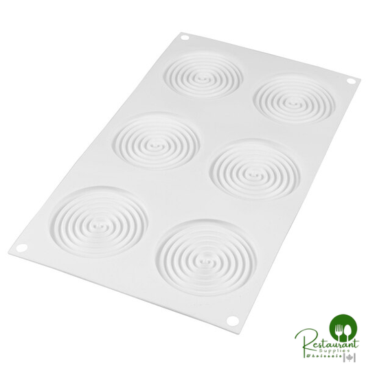 Silikomart TOURBILLON 28 6 Compartment Decorative Silicone Baking Mold - 2 11/16" x 2 11/16" x 5/16" Cavities