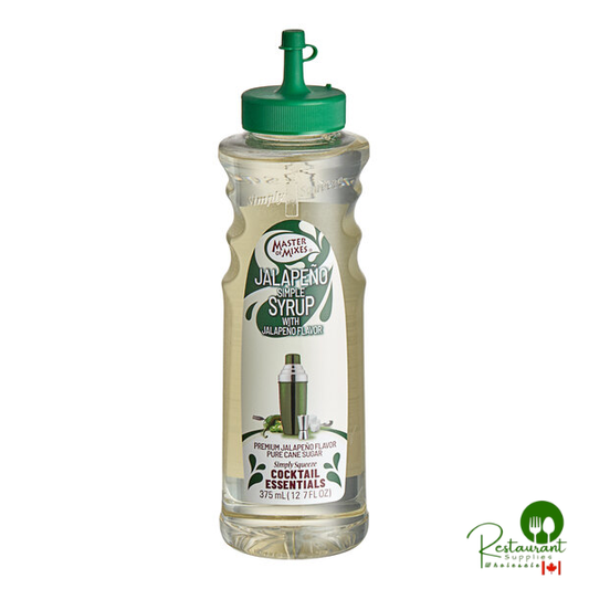 Master of Mixes Jalapeno Syrup 375 mL - 12/Case