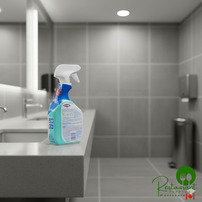 Clorox CLO30614 30 oz. Ocean Mist Scent Foaming Bleach Bathroom Cleaner - 9/Case