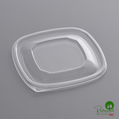 Clear PET Plastic Flat Lid for 8, 12, and 16 oz. Square Bowls By Prime - 500/Case