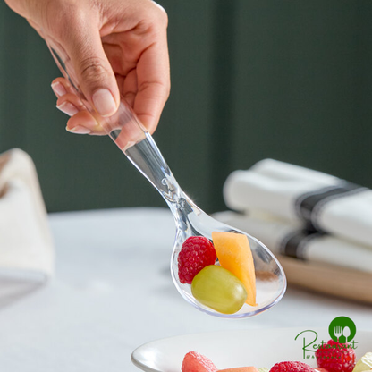 Sabert UCL72S 10" Clear Disposable Plastic Serving Spoon - 72/Case