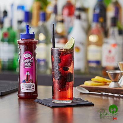 Master of Mixes 375 mL Raspberry Syrup - 12/Case