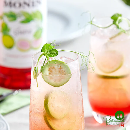 Monin Premium Guava Flavoring / Fruit Syrup 1 Liter - 4/Case