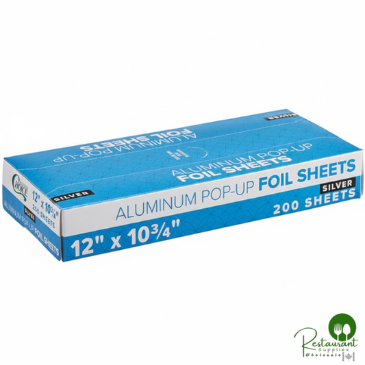 12" x 10 3/4" Food Service Interfolded Pop Up Foil Sheets By Prime - 2,400/Case