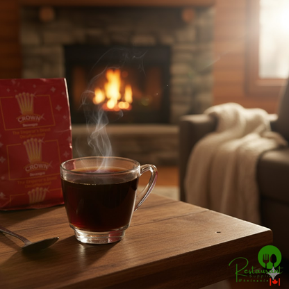 Crown Beverages Emperor's Finest Premium Blend Decaf Coffee Packet 2 oz. - 80/Case