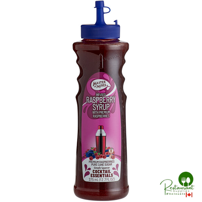 Master of Mixes 375 mL Raspberry Syrup - 12/Case