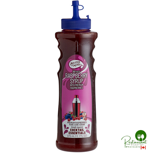 Master of Mixes 375 mL Raspberry Syrup - 12/Case
