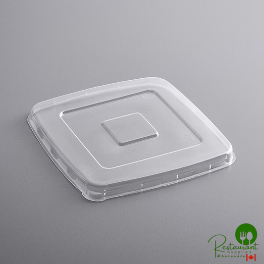 Fineline 42SBFL Conserveware PETE Flat Lid for 16/24/32/40 oz. Square Bowls - 300/Case