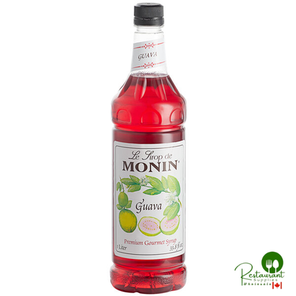Monin Premium Guava Flavoring / Fruit Syrup 1 Liter - 4/Case