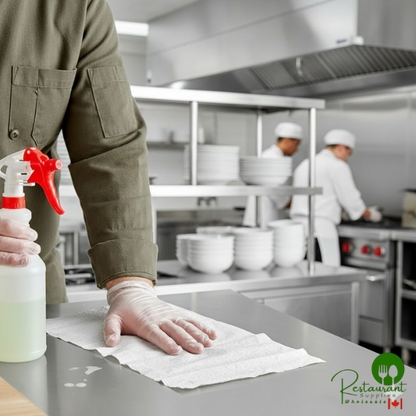 Tork Paper Wiper Plus 9" x 16" White Light-Duty Wiper W24 - 800/Case