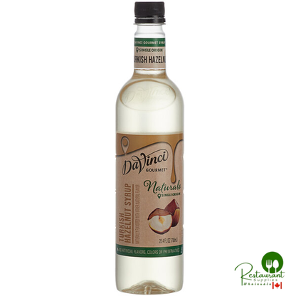 DaVinci Gourmet All-Natural Turkish Hazelnut Flavoring Syrup 750 mL - 4/Case