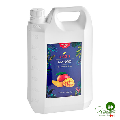 Bossen Mango Concentrated Syrup with Pulp 168 fl. oz. - 4/Case