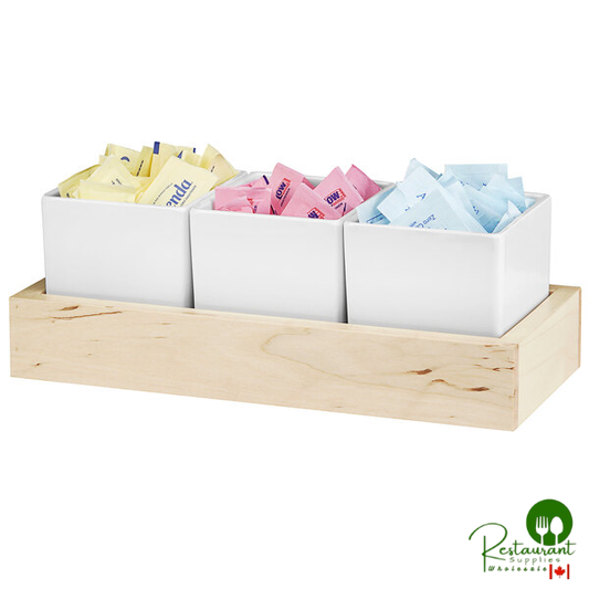 Cal-Mil Blonde Condiment Organizer with 3 Melamine Jars