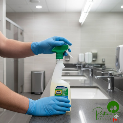 Comet 22569 Disinfecting / Sanitizing Bathroom Cleaner Ready-to-Use Bottles with Foil Seal 32 oz. - 8/Case