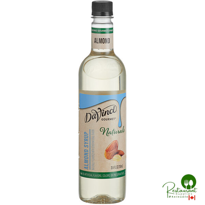 DaVinci Gourmet All-Natural Almond Flavoring Syrup 750 mL - 4/Case
